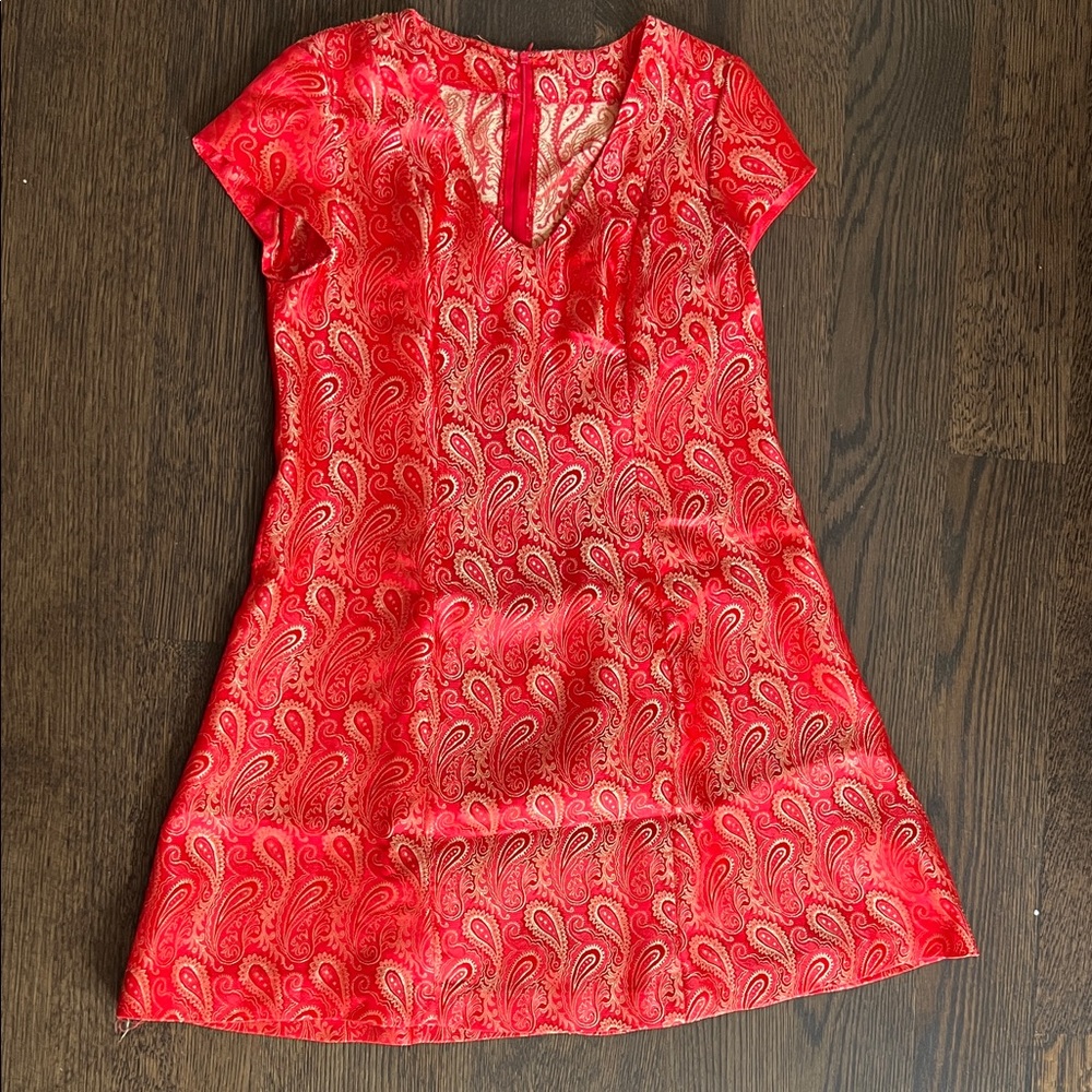 Red Paisley‎ Dress